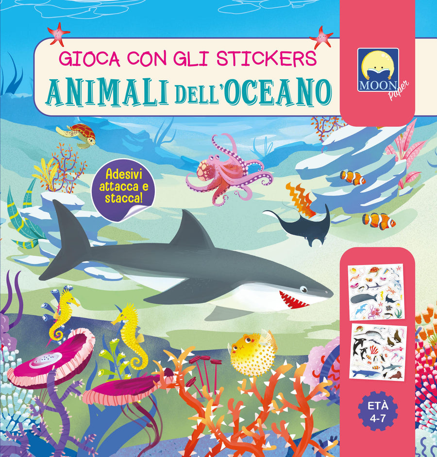 Animali dell oceano. Gioca con gli stickers. Ediz. a colori