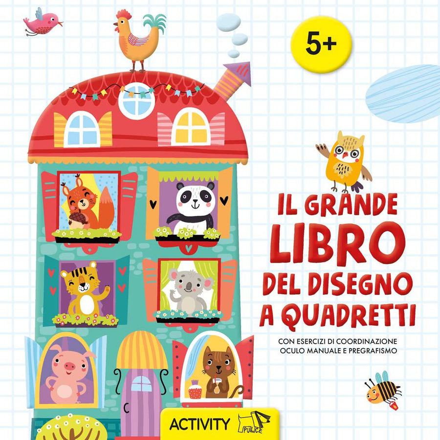 Grande libro del disegno a quadretti. Con esercizi di coordinazione oculo manuale e pregrafismo. Ediz. a colori