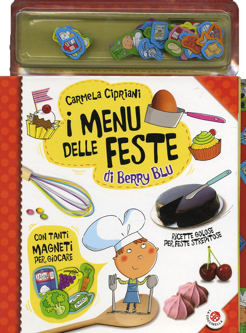 Menu delle feste di Berry Blu. Con magneti