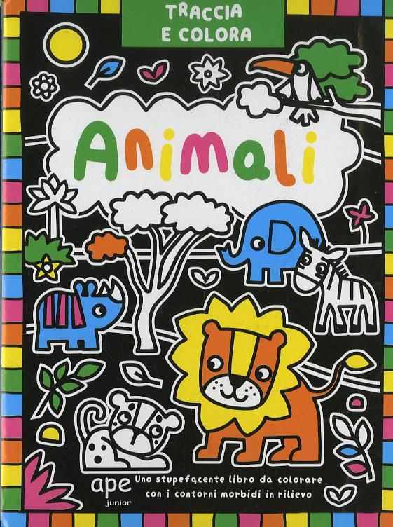 Traccia e colora animali. Ediz. illustrata