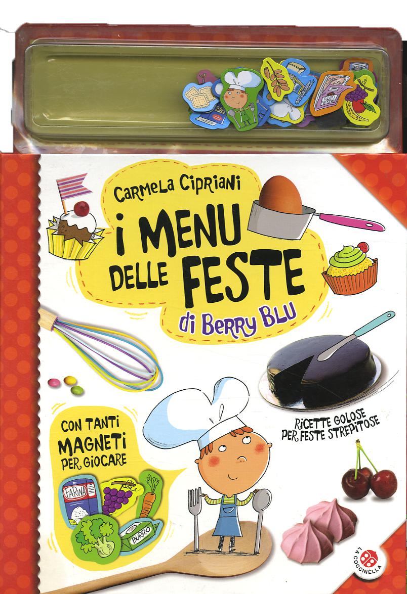 Menu delle feste di Berry Blu. Con magneti