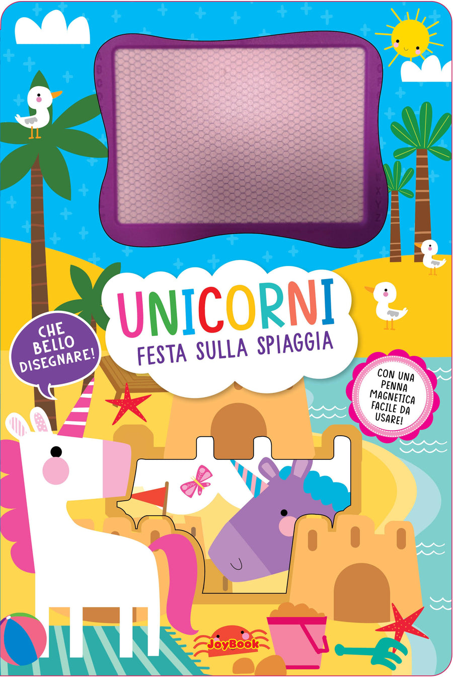 Unicorni. Festa sulla spiaggia. Lavagnette magiche. Ediz. a colori. Con penna magnetica