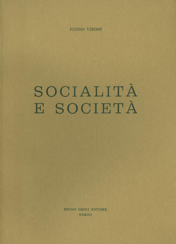 Socialita' e societa'