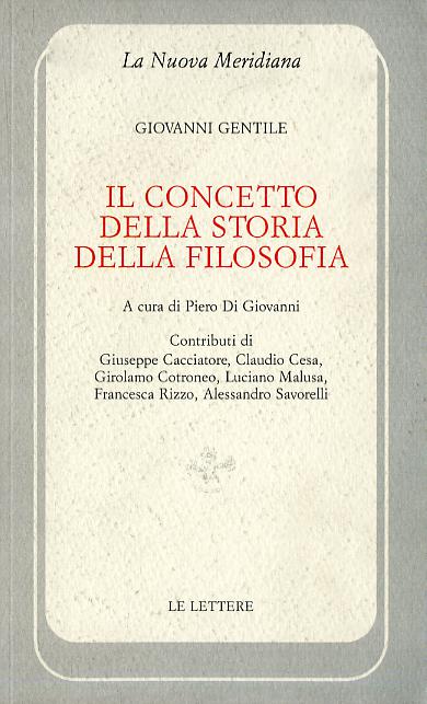 Concetto della storia della filosofia