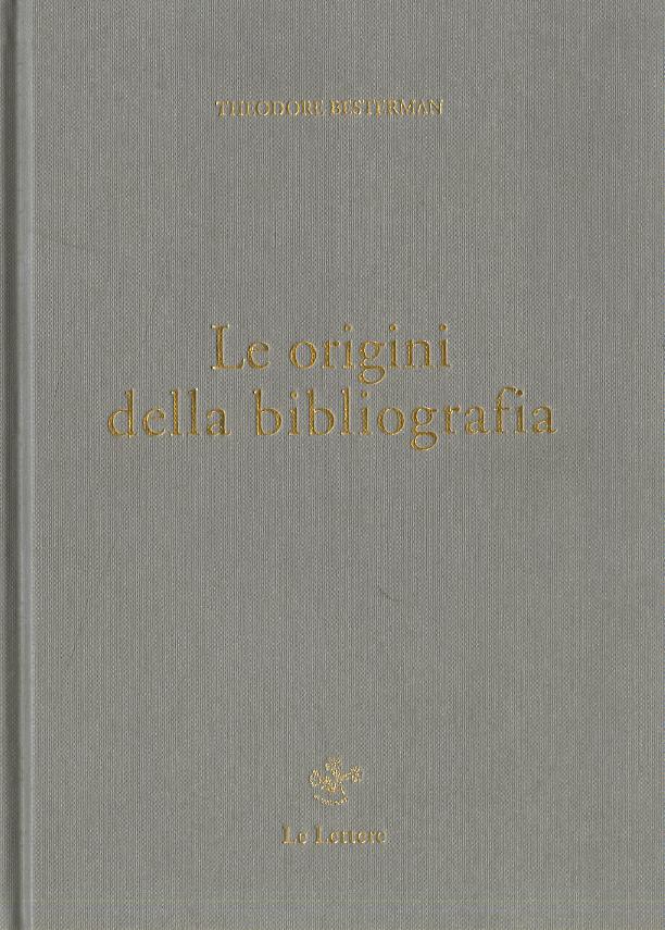 Origini della bibliografia